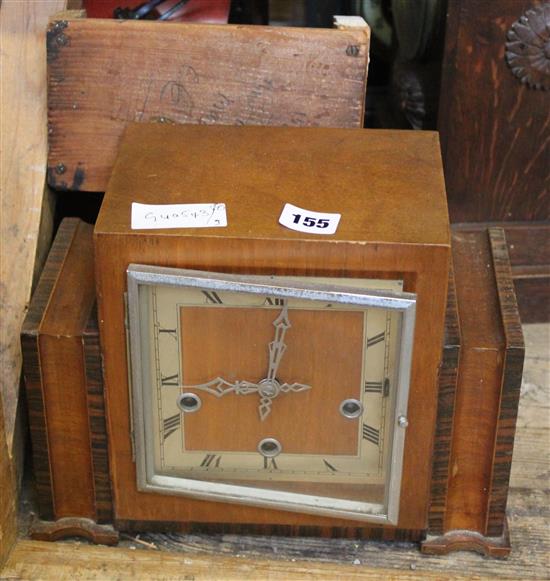 Slate clock & 3 others